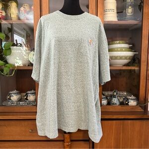 Carhartt Original Fit Heather Sea Foam Green Pocket T-Shirt Size 2XL